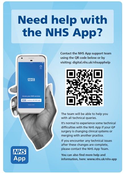 nhs app help poster